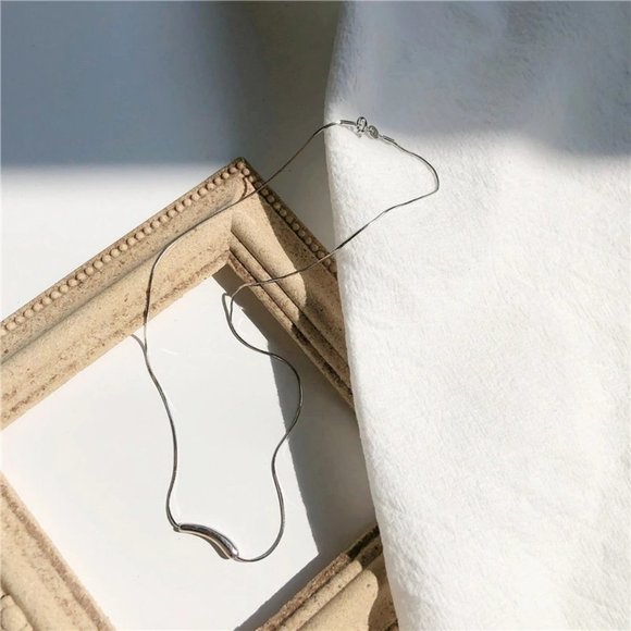 *NEW 925 Sterling Silver Simple Bar Necklace - Picture 13 of 15